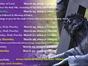 3-22 to 30-24 Holy Week Schedule (English)