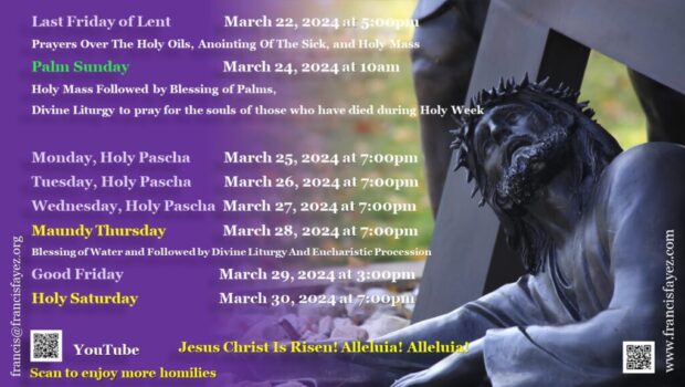 3-22 to 30-24 Holy Week Schedule (English)